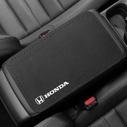 1PC Leather Car Armrest Pad Center Storage Box Cover Protector Mat For Honda Mugen Power Civic Accords CRV Hrv Jazz CBR VTEC VFR