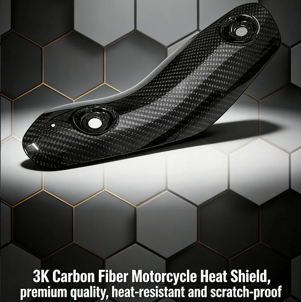 Carbon Fiber Exhausts Pipes Protection for Kawasaki ZX-4R 2023-2025 ZX-4RR 2023-2025 Rust and Salt Spray Resistance