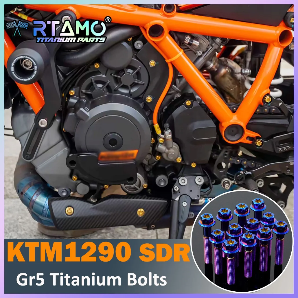 RTAMO Bolzen aus Titanlegierung, kompletter Satz für KTM 1290 Super Duke R Motorrad, modifizierte Schraube, Kupplungsdeckelschraube