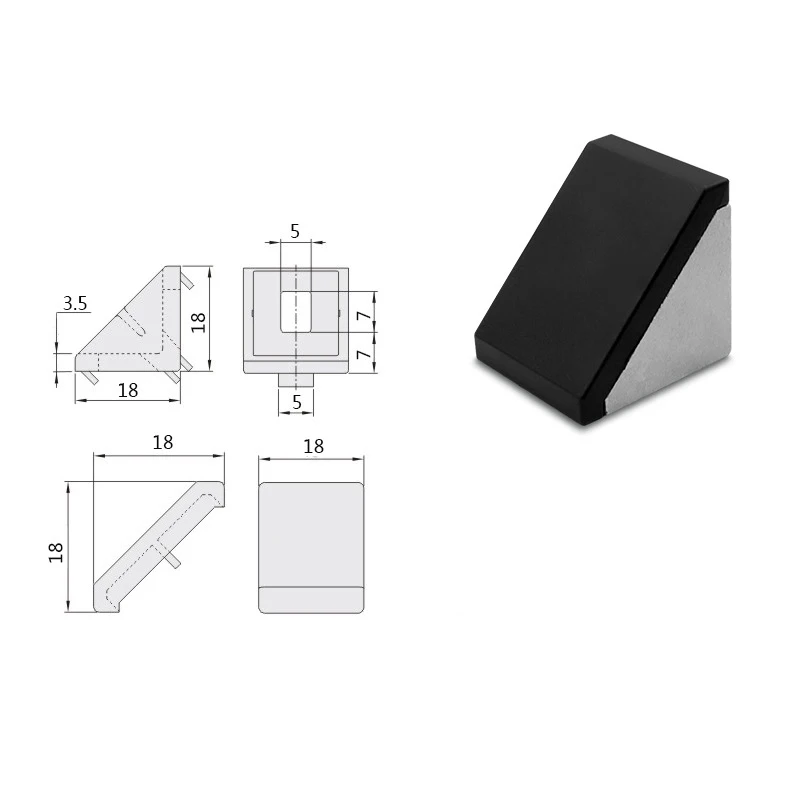 10Pcs Covered aluminum corner code 203040  Right angle fixed connection 4040 corner pieces  Aluminum profile accessories
