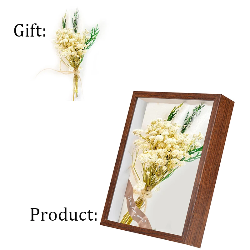 3 or 5 CM Hollow Wooden Frame Home Decor DIY Dried And Immortal Flower Doll Storage Preservation Creative Production Display