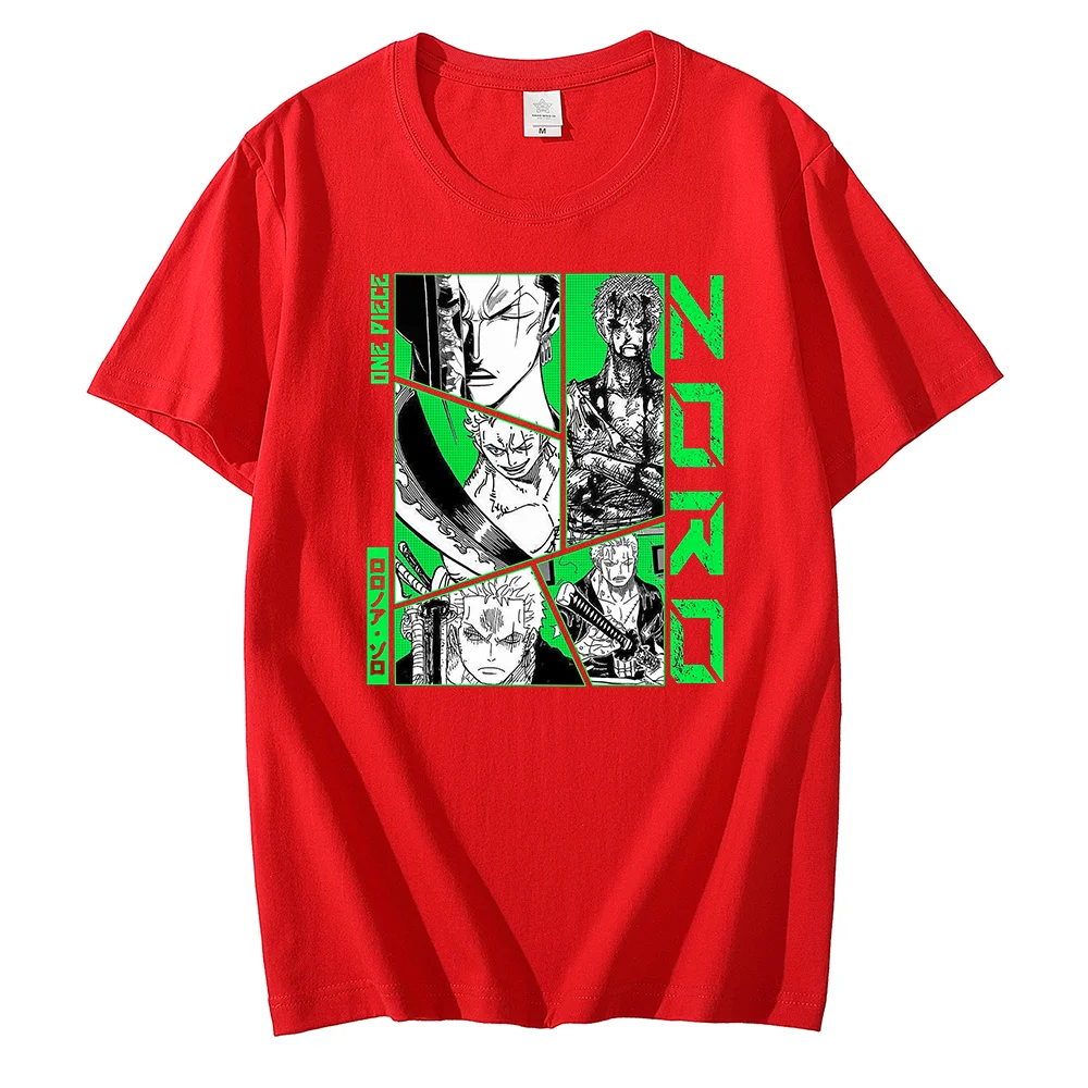 Anime ONE PIECE T-shirt Roronoa Zoro Printed T-shirt Leisure Sports Street Men\'s and Women\'s T-shirt