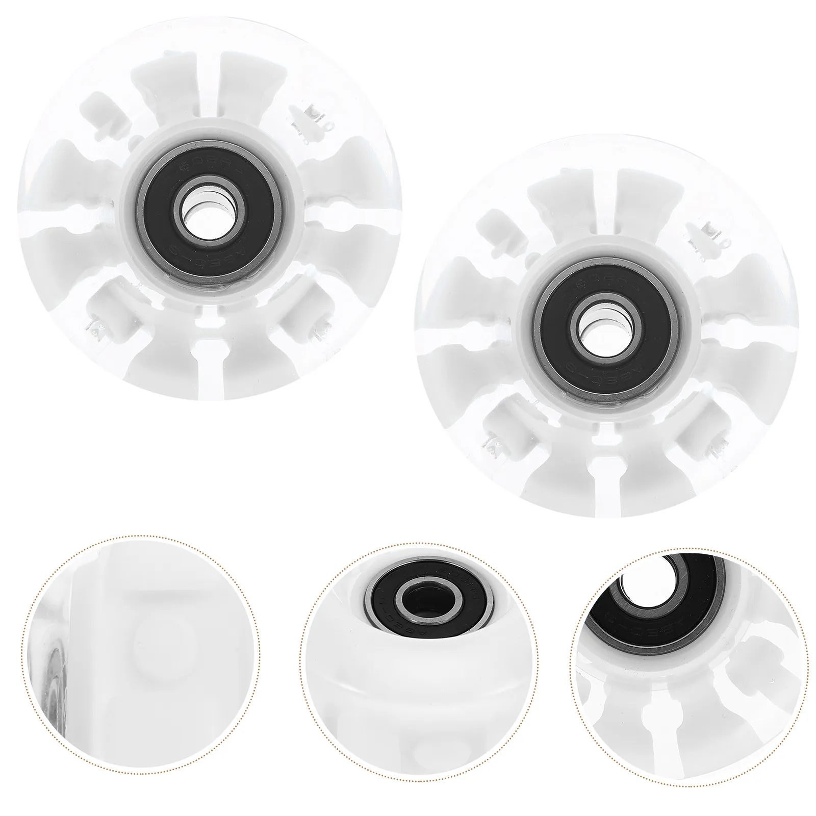 

4Pcs Luminous Skating Wheels Replacement Roller Skate Wheels for Concrete Asphalt Smooth Roll on Flat Roads Ramps Parks