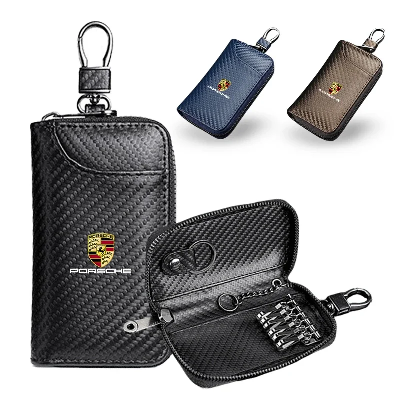 

Car Sticker For Porsche Fashion Vintage Tower Buckle Wallet Bank Card Coin Purse For Porsche Cayenne Panamera Macan 911 Taycan B