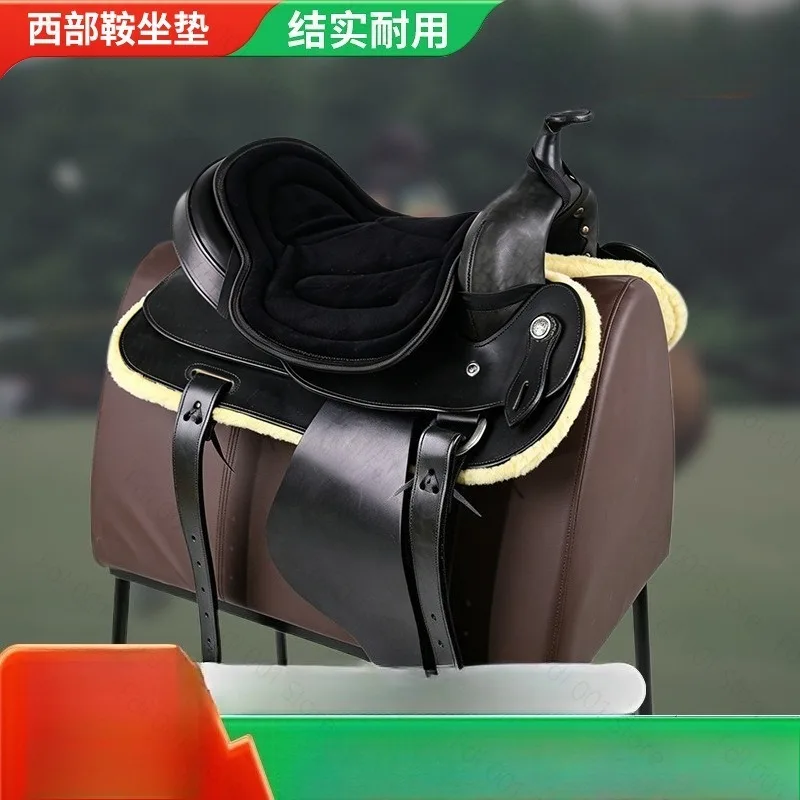 Western Saddle Pad Thickened Shock Absorbing Non Slip Equestrian Horse Saddle Cushion
