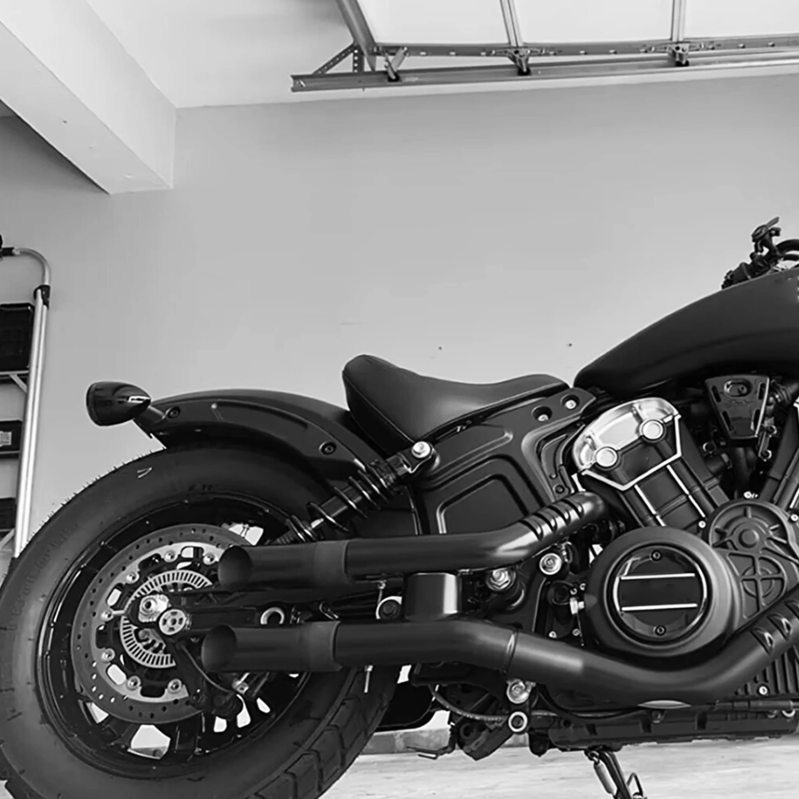 Slip-On Exhaust System Short GP Mufflers Exhaust Pipe Tail Section For Indian Scout Sixty Twenty Bobber Rogue Twenty 2015-2023 view 3