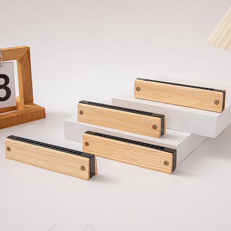 DIY 白木製 16穴 ハーモニカ 楽器 子供向け早期教育玩具