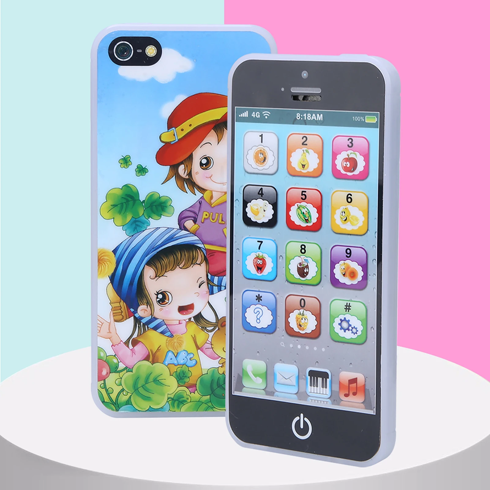 Baby English Learning Machine with Music & Light | Touch Screen Educational Phone Toy | Early Childhood Development Gift