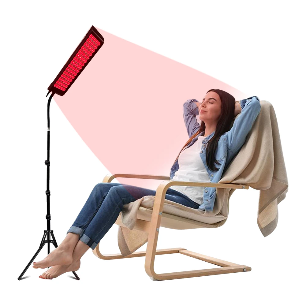 얼굴 및 전신용 적색광 램프 적색광 패널 적외선 장치 조절 가능한 스탠드 660nm & 850nm 가정용 얼굴 및 전신 케어