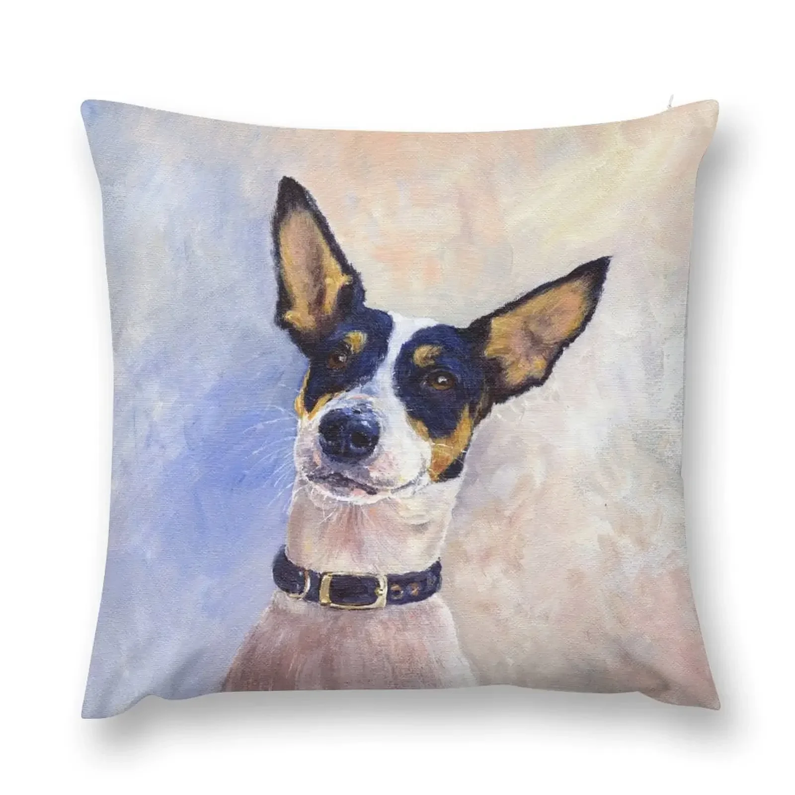 Daisy - Portrait of a Ratonero Bodeguero Andaluz Throw Pillow Pillow Cases Decorative anime girl pillow