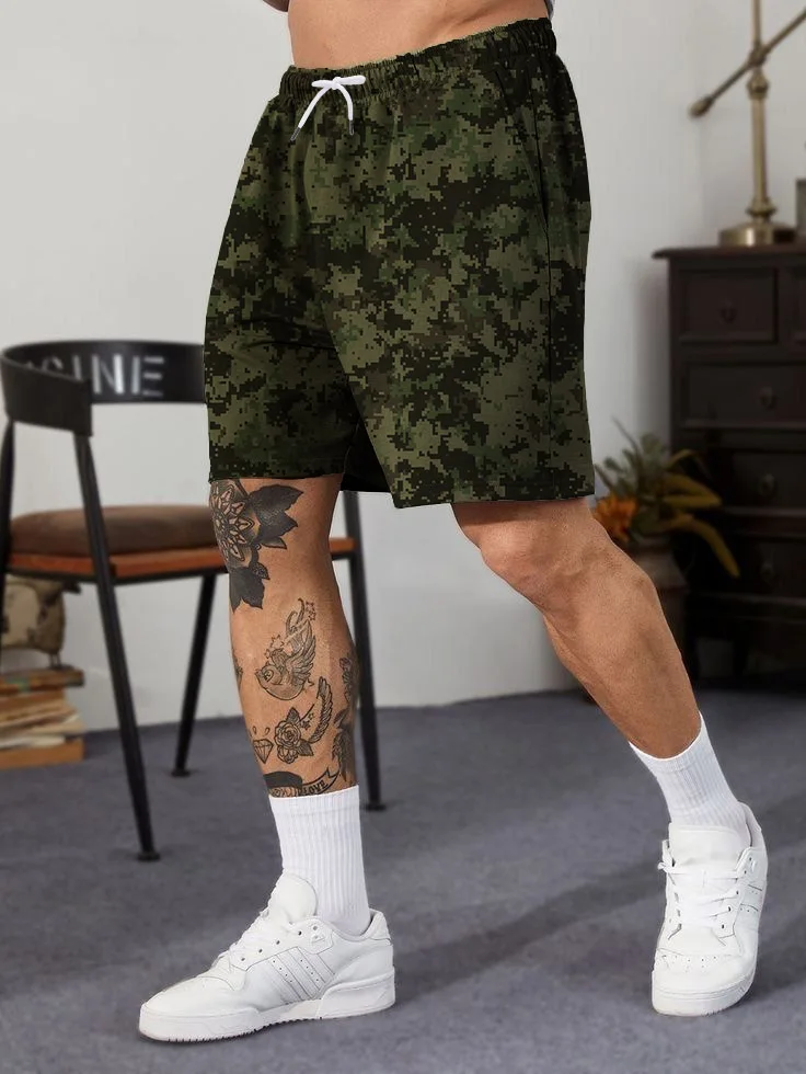 

Модные камуфляжные военные академические тренировочные мужские шорты, дышащие удобные шорты для спорта на открытом воздухе, повседневные шорты для бега для взрослых