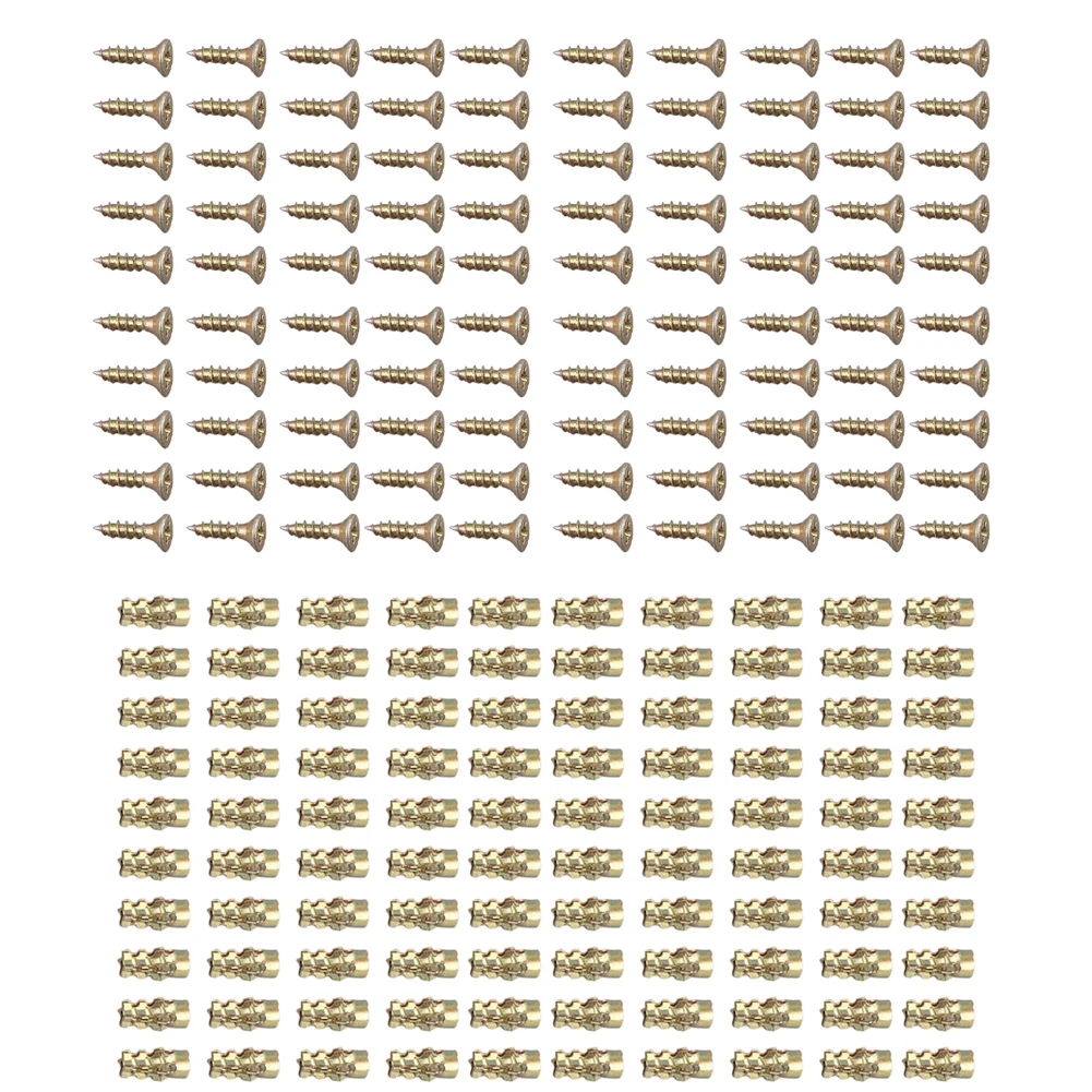10 Sets Zinc Plated Iron Expansion Anchors for Cabinet Mounting on Stone Surfaces 15mm Minimum Thickness Required