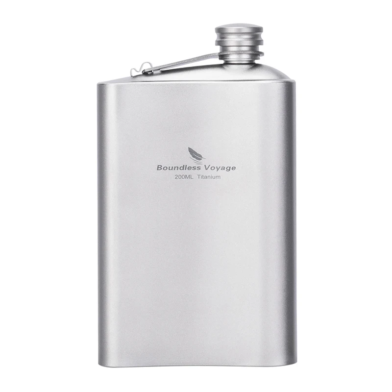 

Boundless Voyage Outdoor Travel Equipment Titanium Flask,Ultralight Camping Essential Flask Bottle for Whiskey Vodka Wine