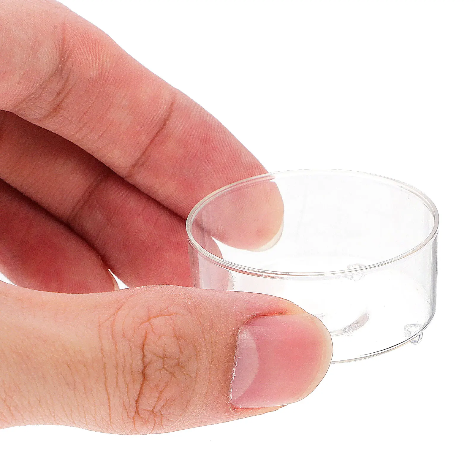 100 pcs Holders Round Transparent Plastic Clear Decorative Home Temple Church Votive Taper Pillar Candles