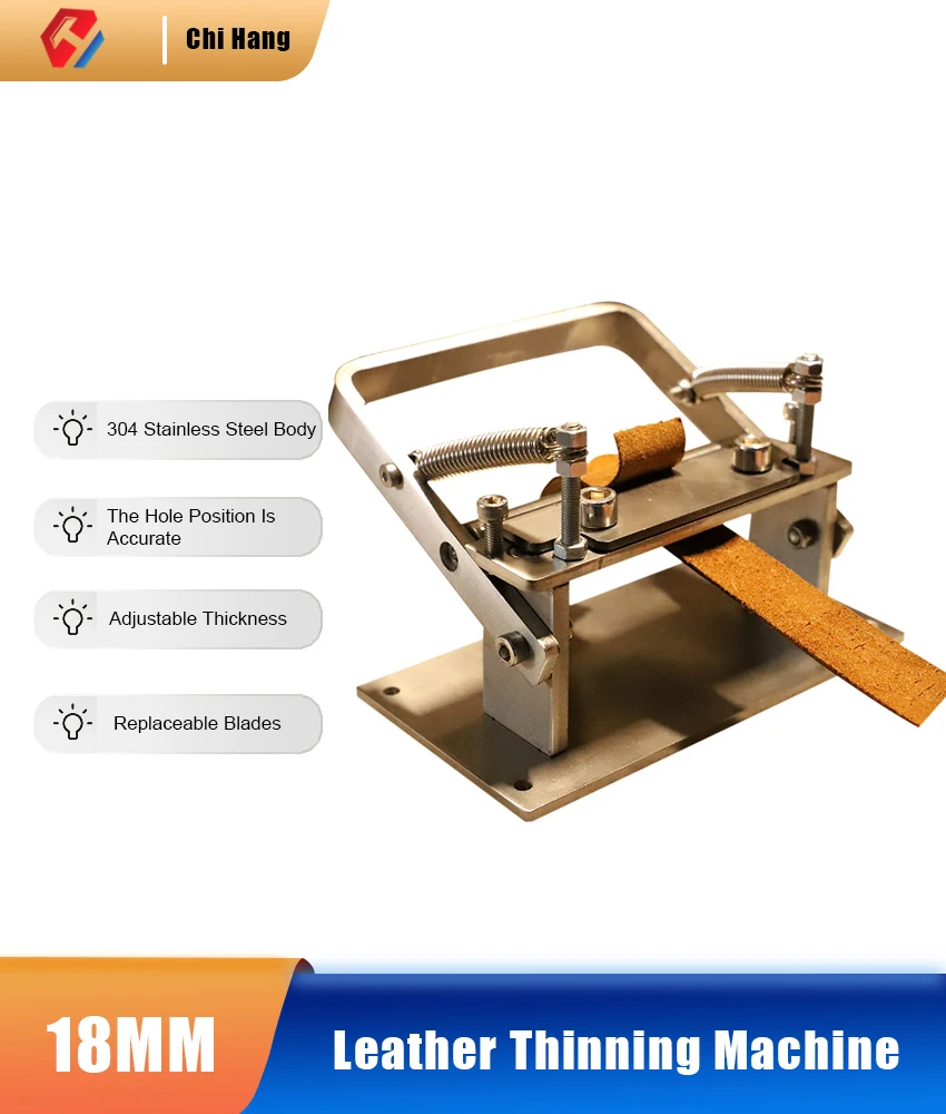 

Manual Leather Thinning Machine Cowhide Material Cutting And Peeling Tool Stainless Steel DIY Craft Leather Divider