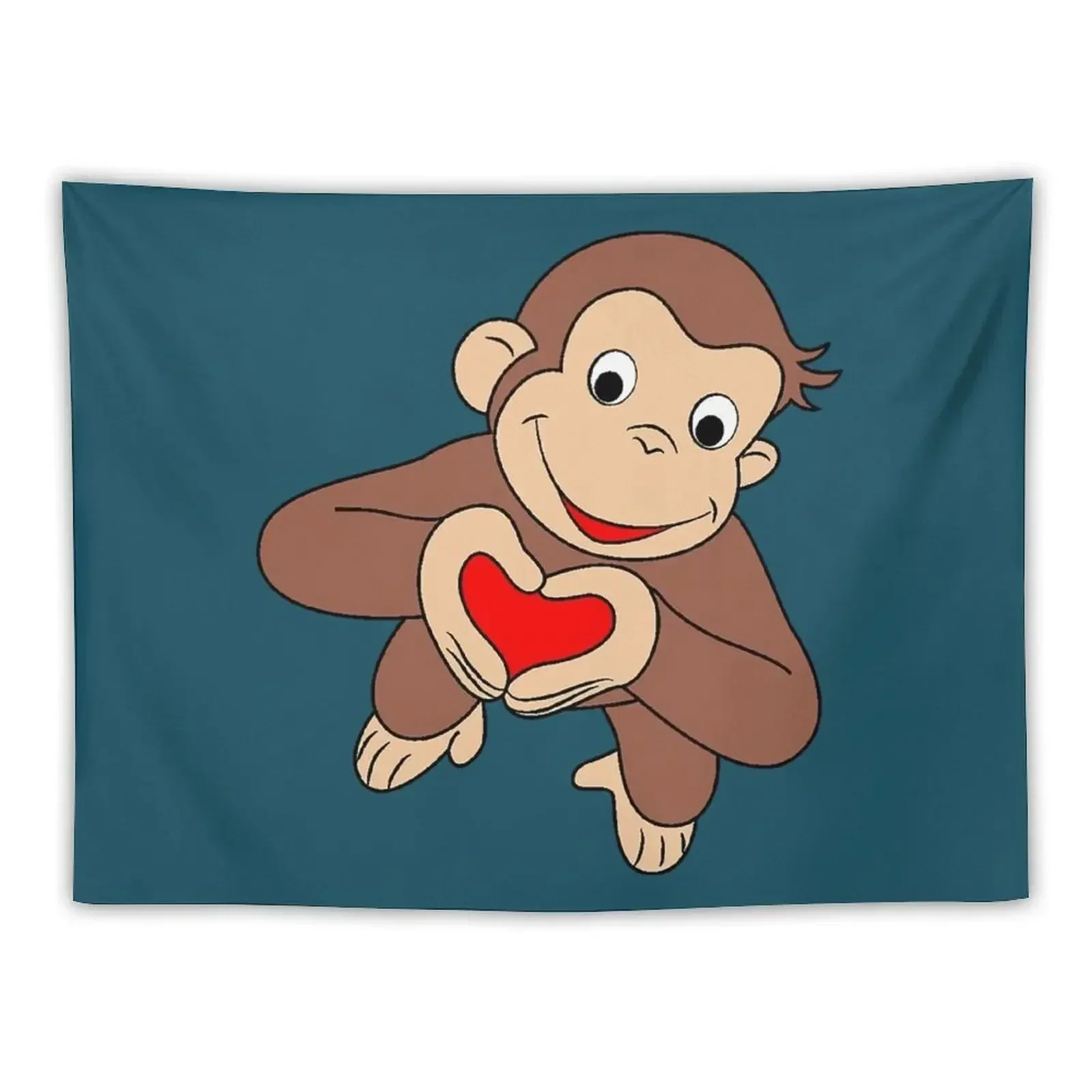 

Curious George Is All Heart Tapestry Bedrooms Decor Home Decorations Tapestry