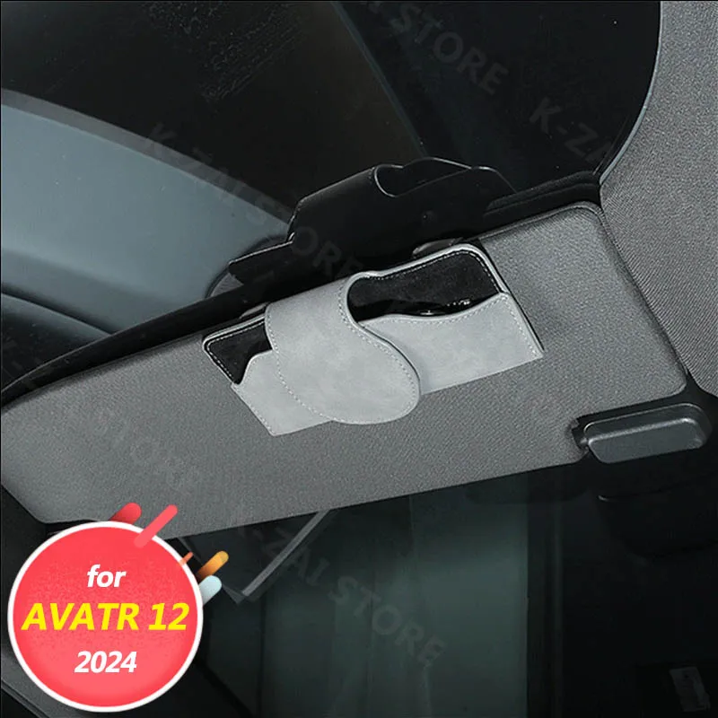 Car interior decoration accessories, car sunglasses, eyeglass box, sun visor, storage eyeglass clip for AVATR 12 2024