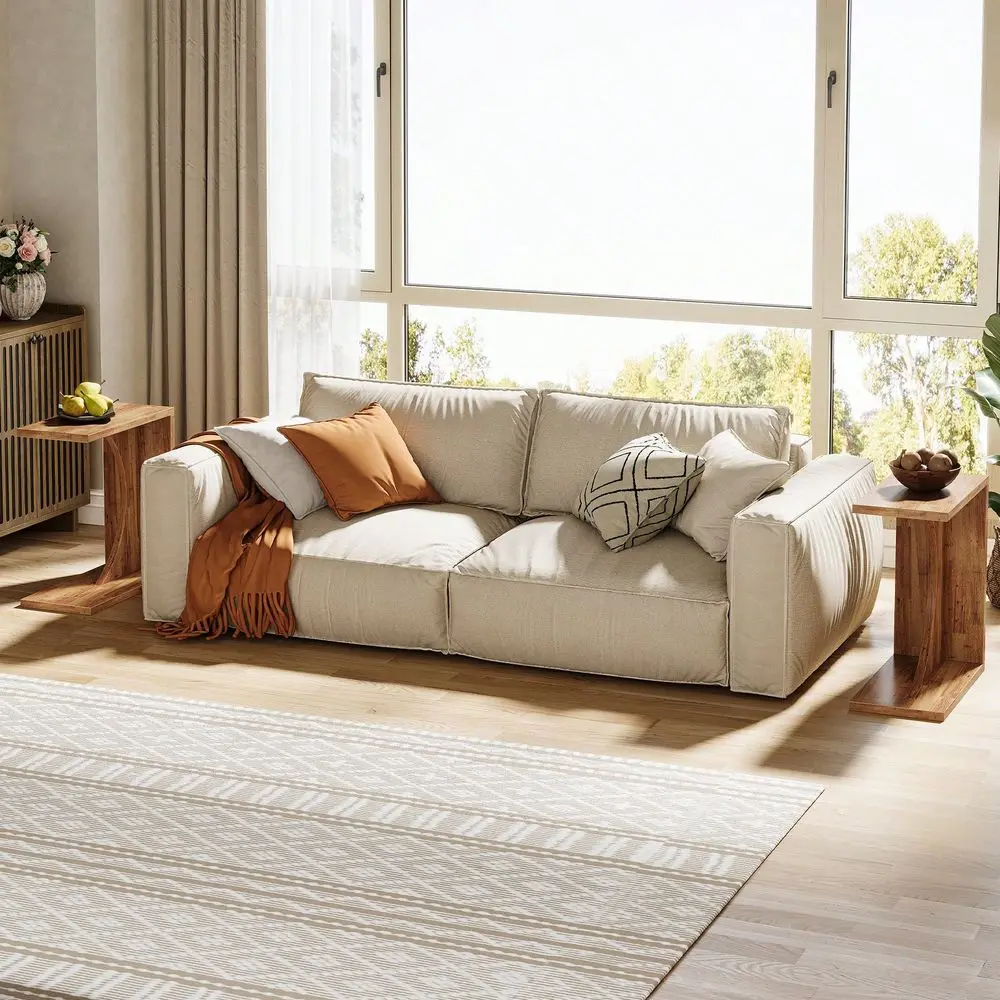 

CShaped Side Table Compact End Table For Couches, Living Room, Bedroom , Sofas , Small Spaces