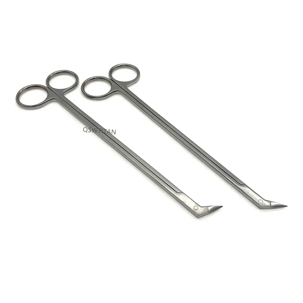 Micro Vascular Scissor 45°  60° Crown Angled Blunt tip Pet Micro Surgical instrument