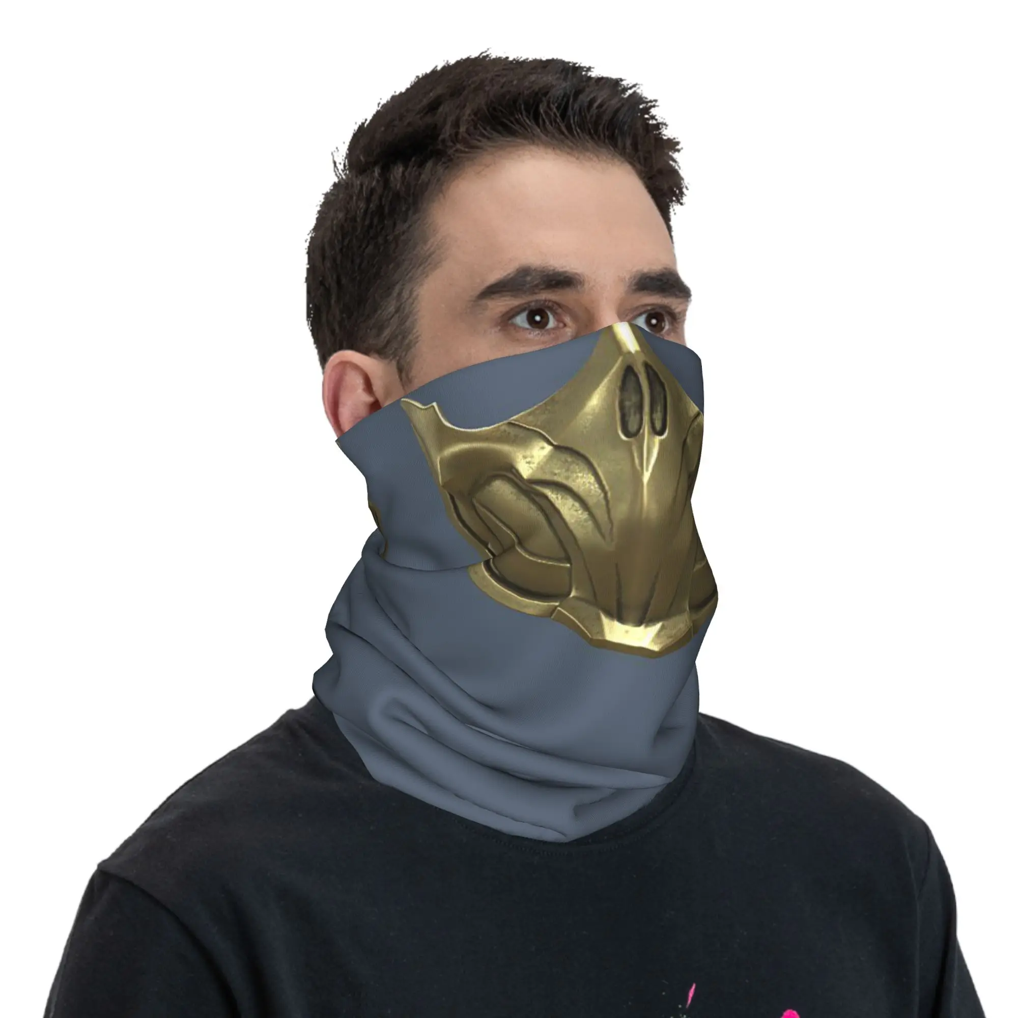 

Mortal Kombat Scorpion Game MKX Liu Kang Бандана Шея Гетры Маска с принтом Шарф Теплая маска для лица Велоспорт Унисекс Взрослый Зима