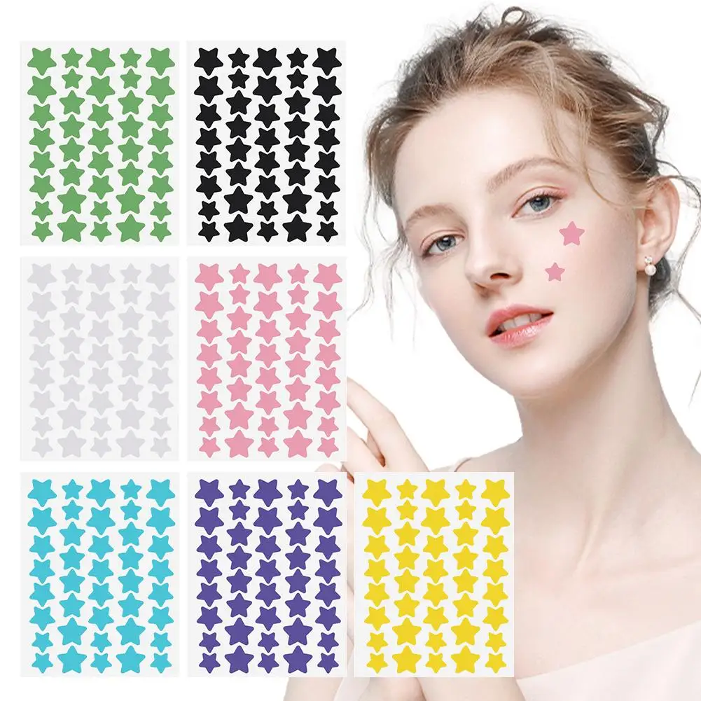 

Пластыри от прыщей Star Acne для лица, цветные, в форме звезды, впитывающие, невидимые гидроколлоидные наклейки, 1 упаковка