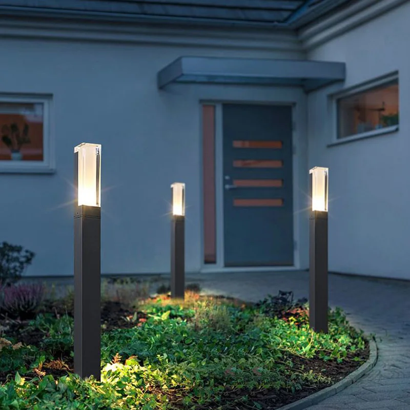 Advanced Lawn Lamp Outdoor Waterproof IP65 LED Aluminum Pillar Garden Path Square Landscape Lawn Lights Pillar lamp decor Villa