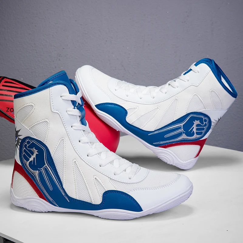 

2025 Hot Sale Boxing Sport Shoes for Men Competition Sport Fighting Boots Man Wrestling Sneakers Mens