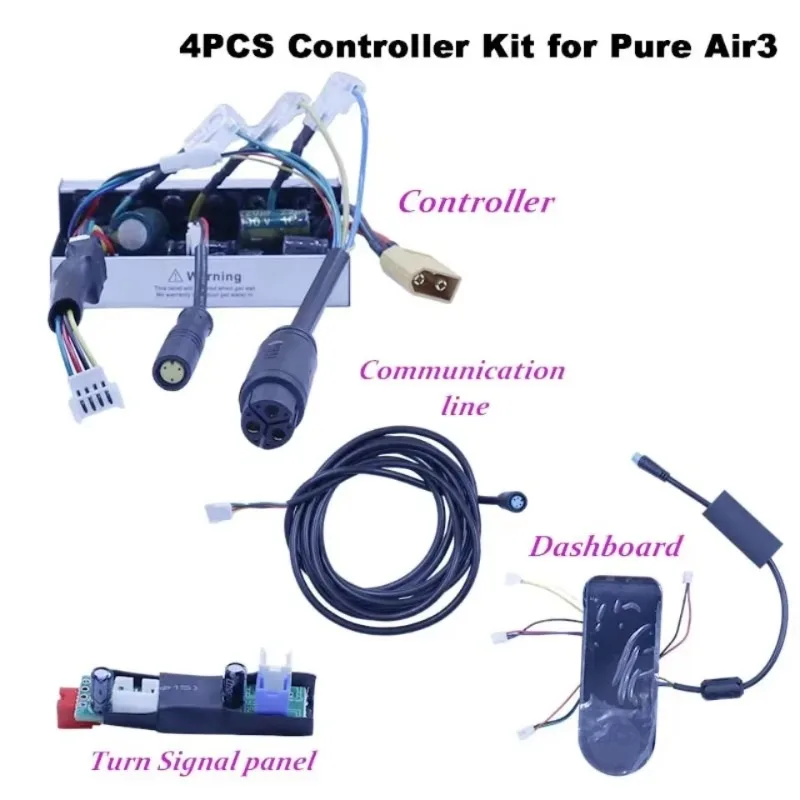Dual Speed Mode (25 Km/h To 55 Km/h) Kit,Self-learning Motor Smart Controller Set For 10 Inch Pure Air3 Electric Scooter