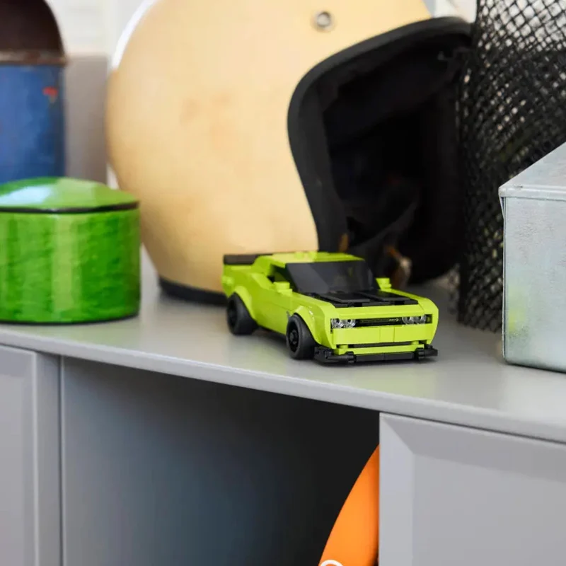 Lego Supercar Series 77237 Dodge Challenger SRT Hellcat Sports Car Assembly Building Blocks Toy Gift