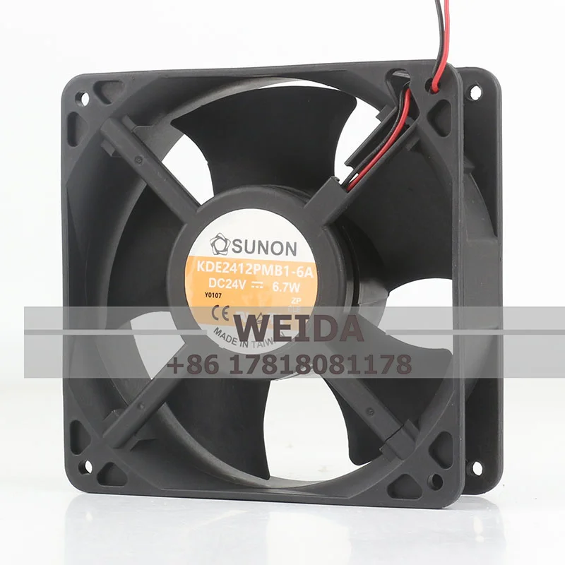 

SUNON KDE2412PMB1-6A New original 12038 DC24V 6.7W 12CM frequency converter Chassis Cooling fan 120x120x38MM