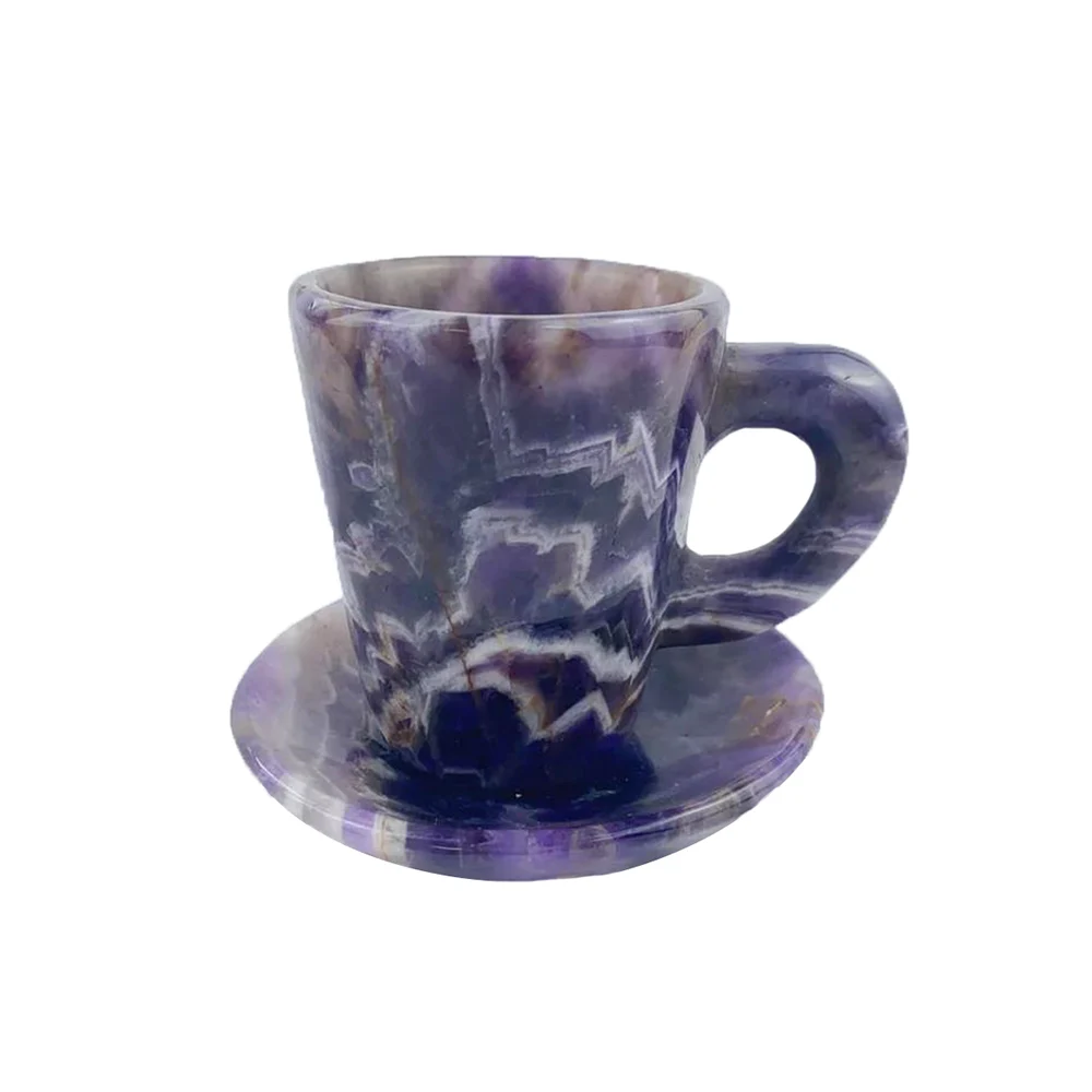 1 Set Natural Dream Amethyst Hand Carved Crystal Tea Coffee Cup Mug Reiki  Stones For Healing Home Decoration Ornament Gifts - AliExpress 15