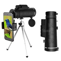40X60 Zoom HD BAK4 Powerful Binoculars Long Range Portable Prismatic Professional Telescope Monocular for Hunting