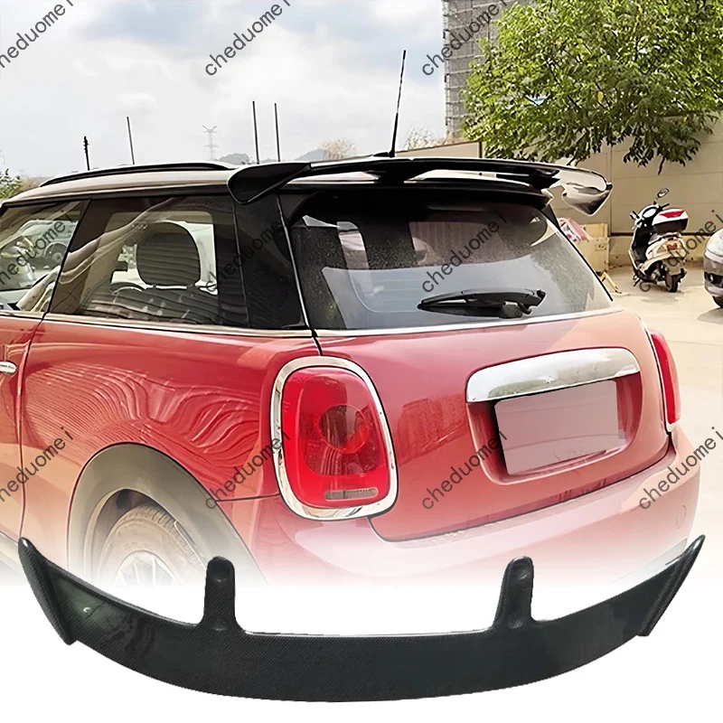 Bright black topcoat Roof Spoiler Rear Top Wing For Mini Cooper F56 Base 15 16 17 18 19 20 21 22, Not For Cooper S JCW