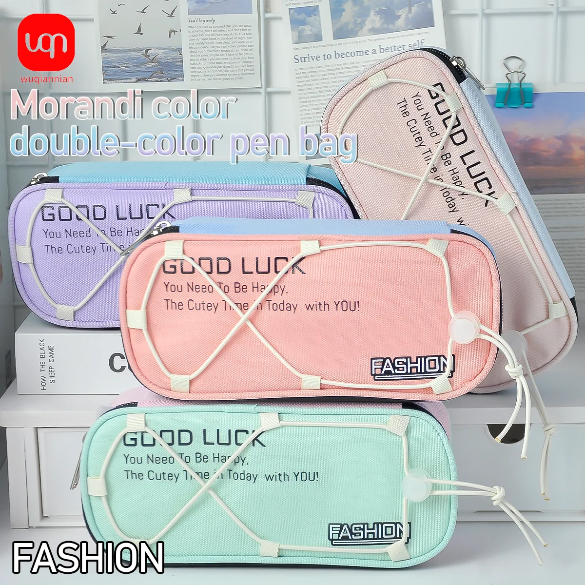 

WQN-1PC Advanced Morandi Color Pencil Case - Large Capacity Design - School Supplies for Desktop Use