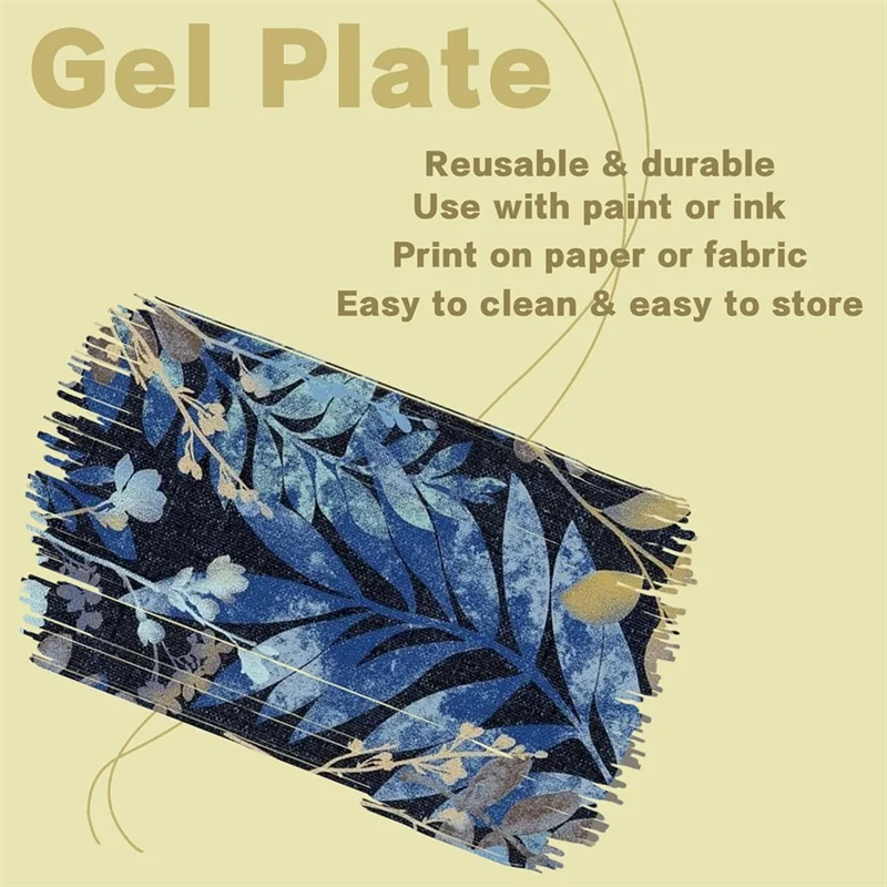 

AT14 Gelatin Plate(8" X10") Gel Printing Plate Kit, Acrylic Paint, Printmaking Paper For Art, Monoprinting Card Making