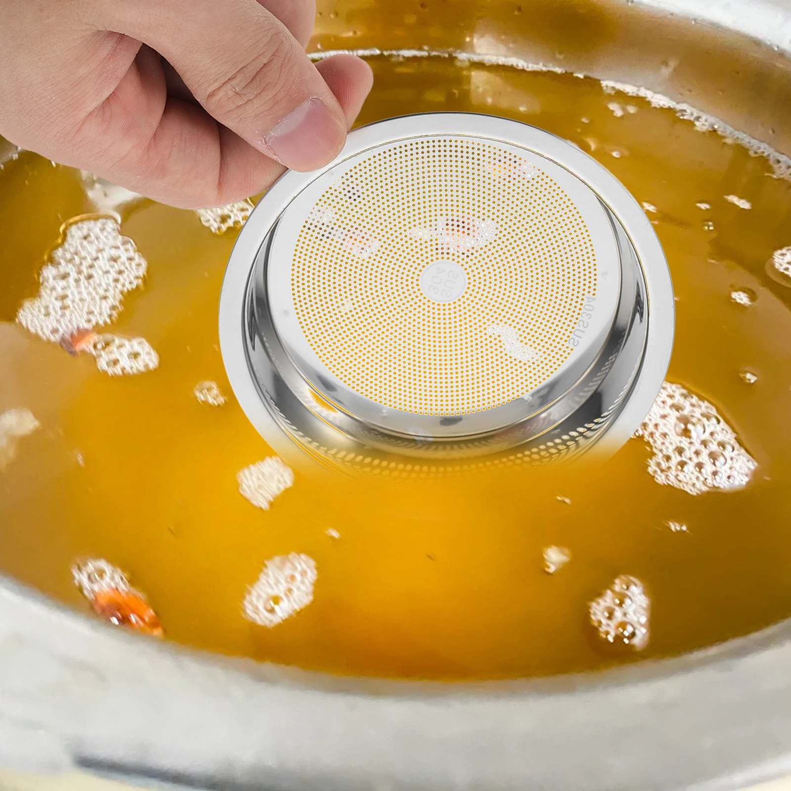 

Stainless Steel Mesh Strainer For Oil Residue Tea Leaves Filtering Long-Lasting Replaceable Kitchen Filter Fine Mesh Sieve