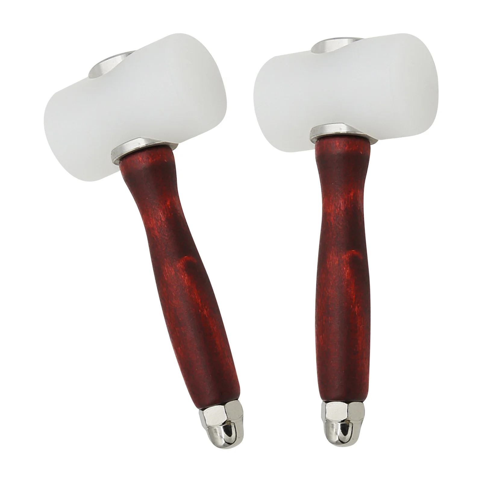 

2Pcs Craft Hammer Dual Head Nylon Mallet Wood Handle for DIY Engraving Stamping Punching and Stitching Projects