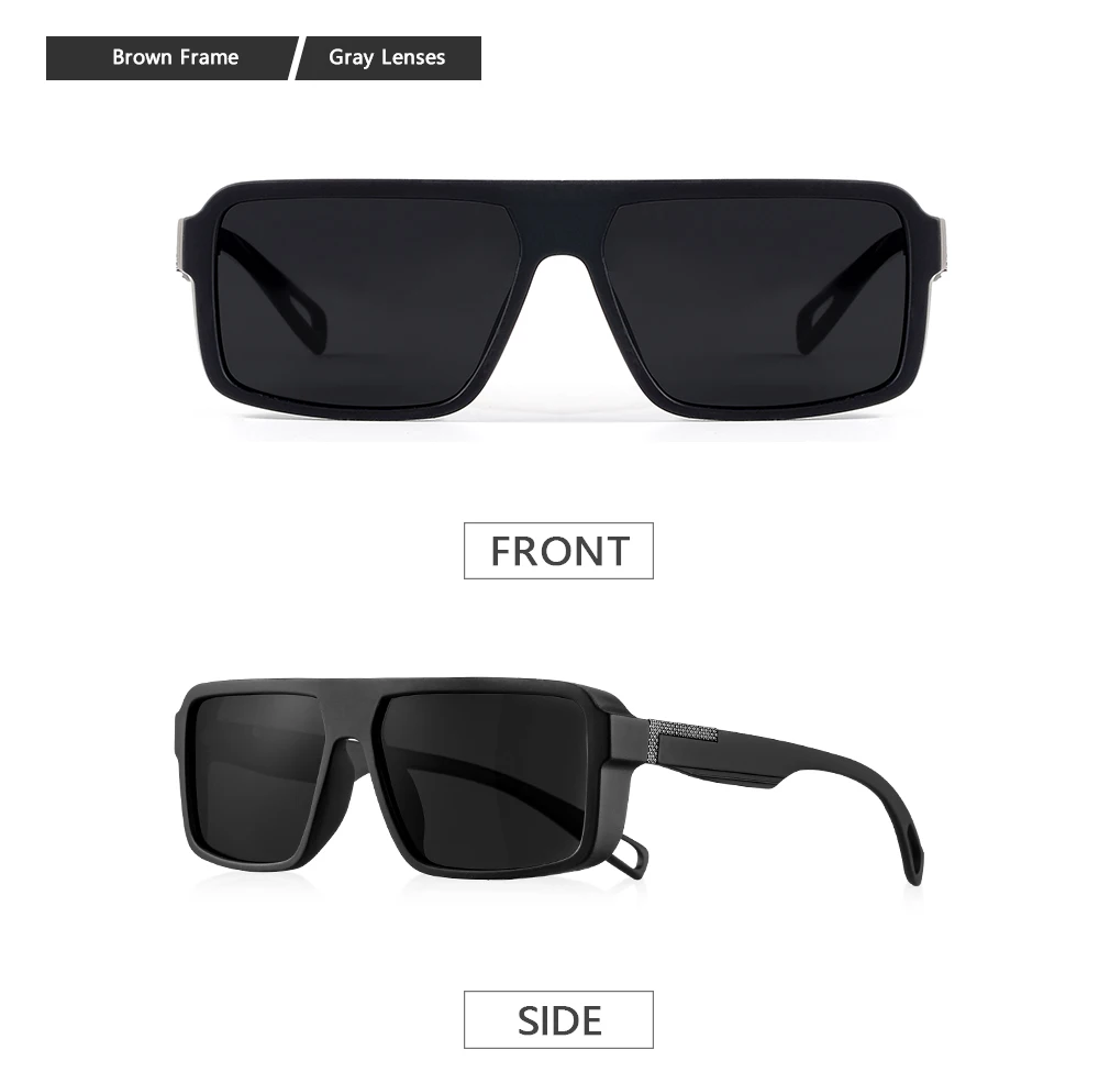 CRIXALIS 3-teilige polarisierte Sonnenbrille für den Außenbereich, für Herren und Damen, modisch, Sport, Angeln, Sonnenbrille, männlich, quadratisch, Driving Shades UV400 – Detail 7