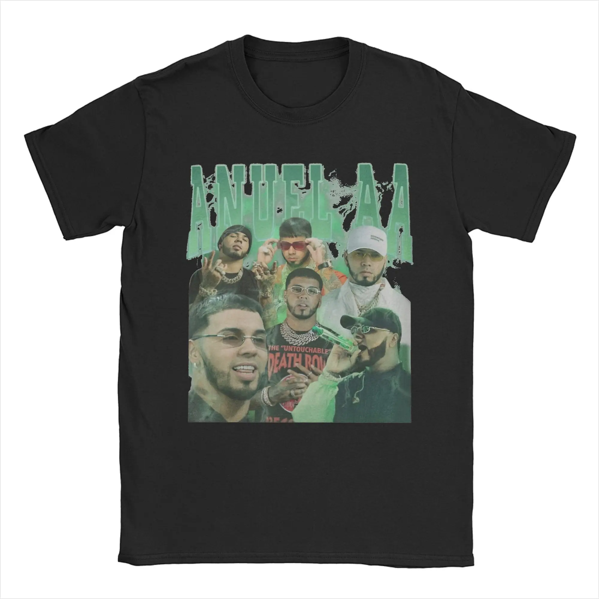 

Anuel AA T Shirts Men Pure Cotton Amazing T-Shirts Round Collar Tees Short Sleeve Tops Plus Size