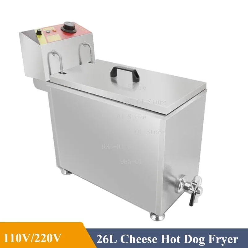 Commercial 26L Electric Hot Dog Fryer 3KW 110V/220V Cheese Corn Dog Stick Making Machine