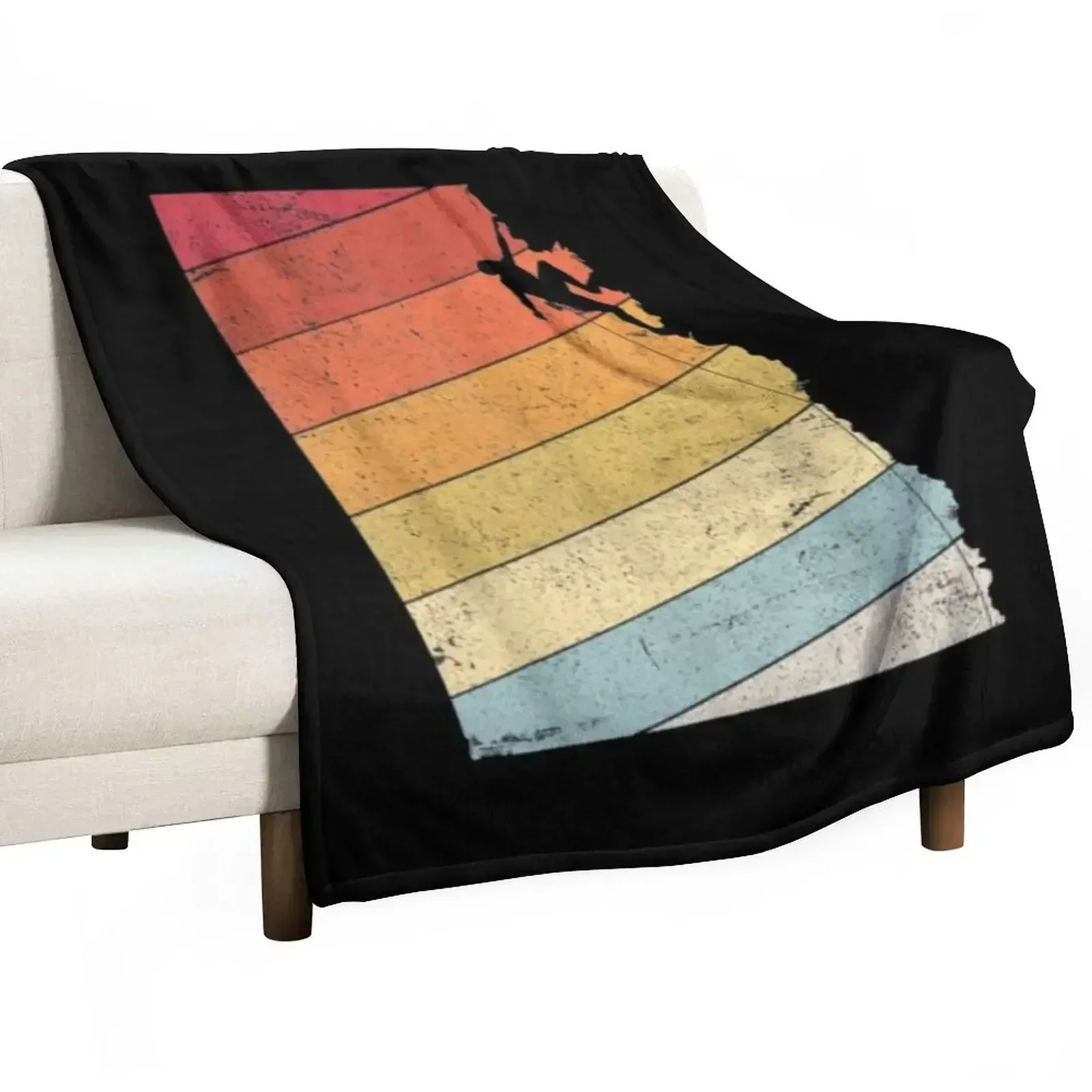 Vintage Retro Rock Climber Throw Blanket blankets and throws Giant Sofa Summer Blankets