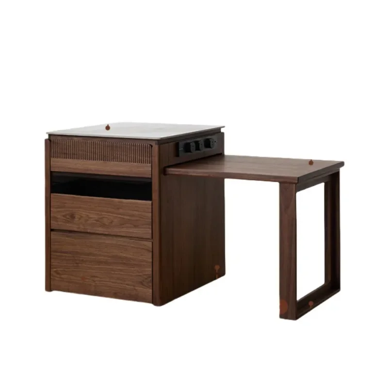 North American Black Walnut Island Table Supervisor Simple Solid Wood Slate Bar Cabinet