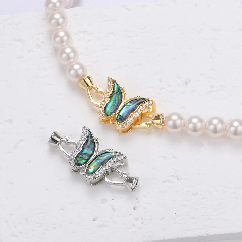 

DIY Jewelry Accessories Fantasy Abalone Butterfly Bracelet Necklace Connecting Buckle Sweater Chain Finishing Buckle Wholesale