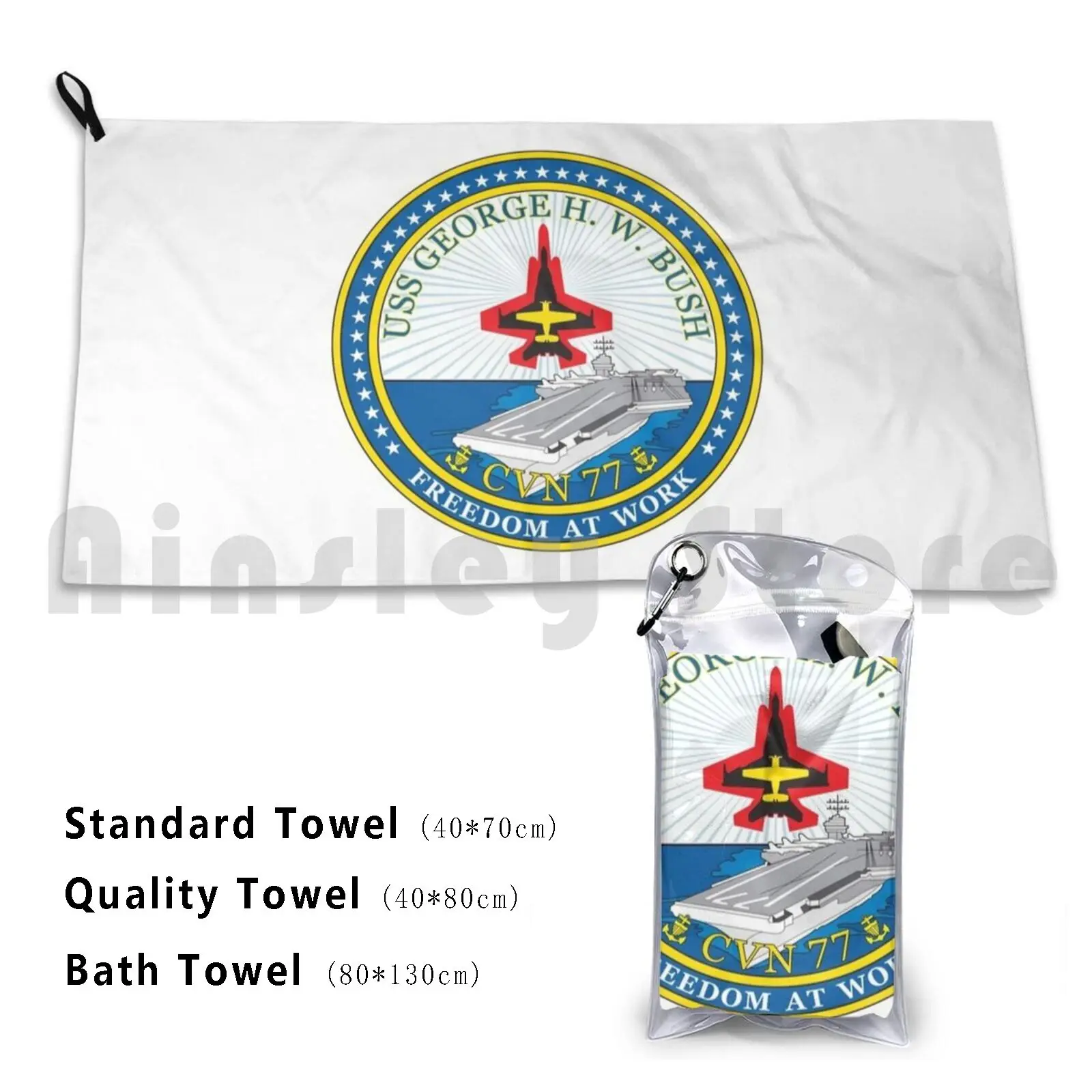 Uss George H.w. Bush Cvn-77 Bath Towel Beach Cushion Uss George H W Bush Cvn 77 Cvn 77 Cvn77 Cvn 77 Veteran Carrier