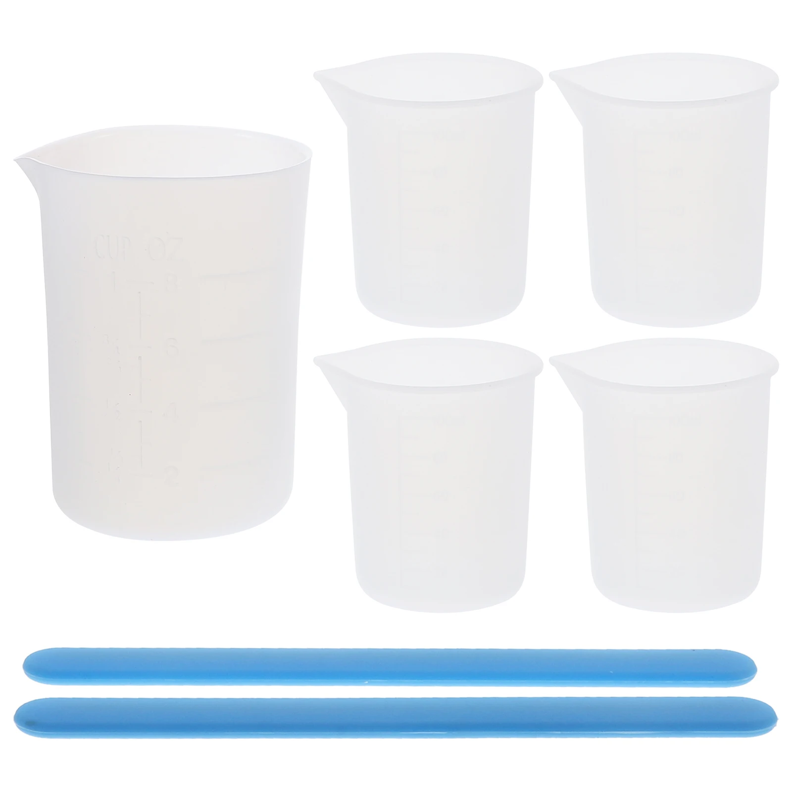 

1 set 1 Set Silicone Resin Measuring Cups Mixing Tools Kit For Epoxy Diy Crafts Stir Sticks Durable Paint Mixing Cup With Glossy