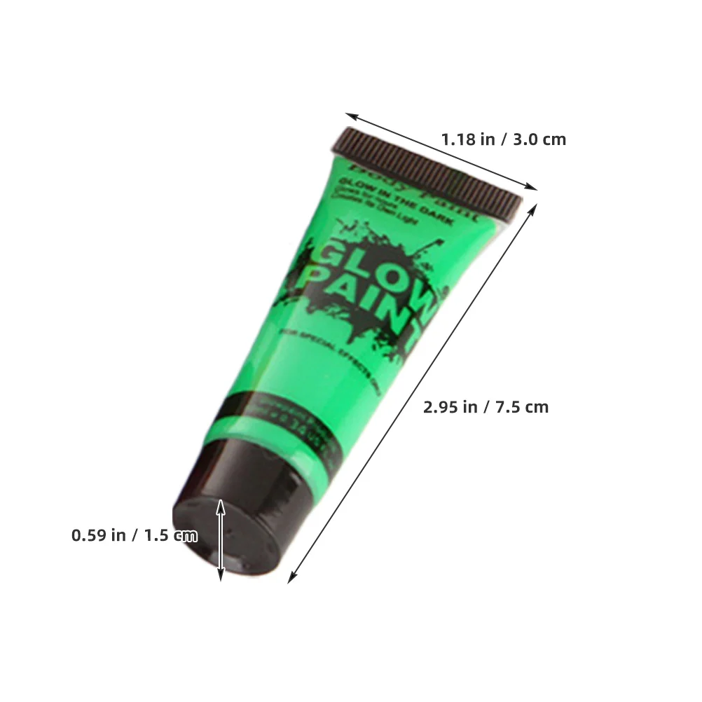 8Pcs Glowing Face Paint Fluorescent Body Makeup Neon Glow in The Dark Party Paint for Adult Women Men Festival Performance