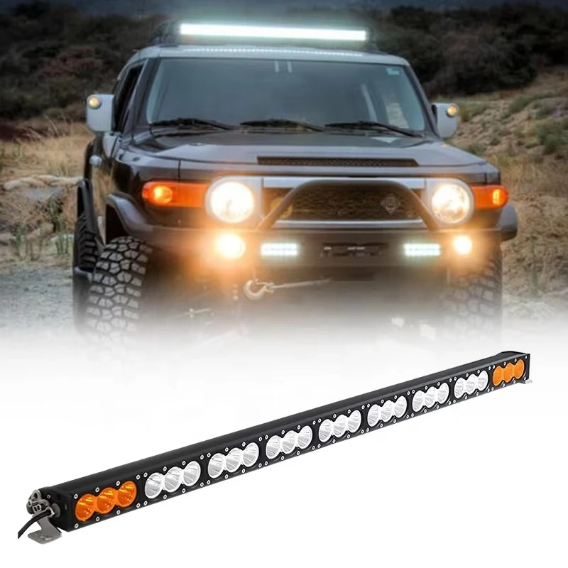 

Светодиодная балка для крыши автомобиля 9-30В, 48 дюймов, 270 Вт, двухцветная, однорядная