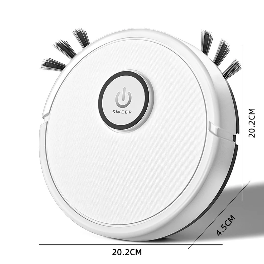 3 In 1 Smart Robot Vacuum Cleaner With 400mAh Lithium Battery Floor Cleaning Plastic Sweep Mop Suction 45cm Slim 50min Runtime