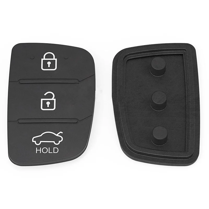 3 Button Pad Replacement Rubber Car Repair Key Shell For Hyundai Creta I20 I40 Tucson Elantra Santa fe Solaris ix35 ix45 Remote