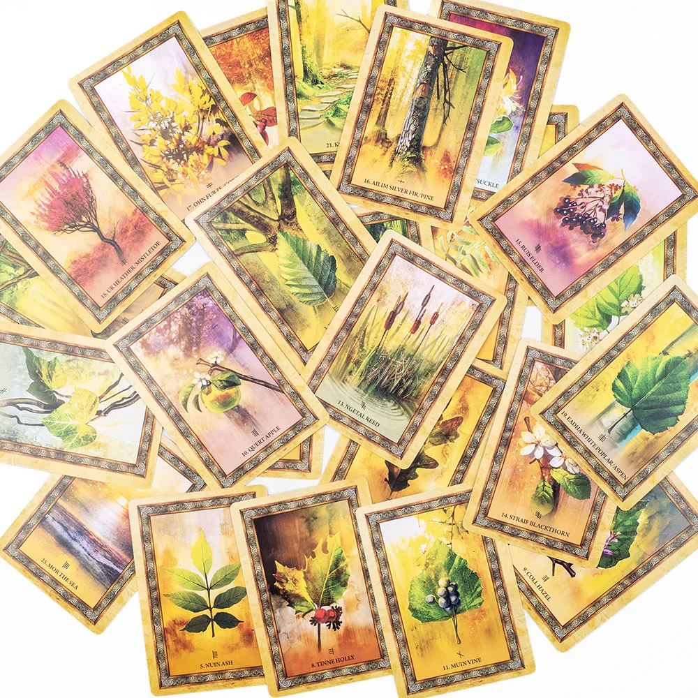 Celtic Tree Oracle Cards 25Pcs Tarot Deck Full English Version For Girl Board Games